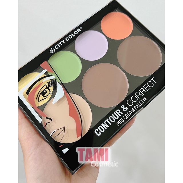 Bảng Triệt Sắc Tạo Khối Và Che Khuyết Điểm City Color Contour Correct Pro Cream Palette