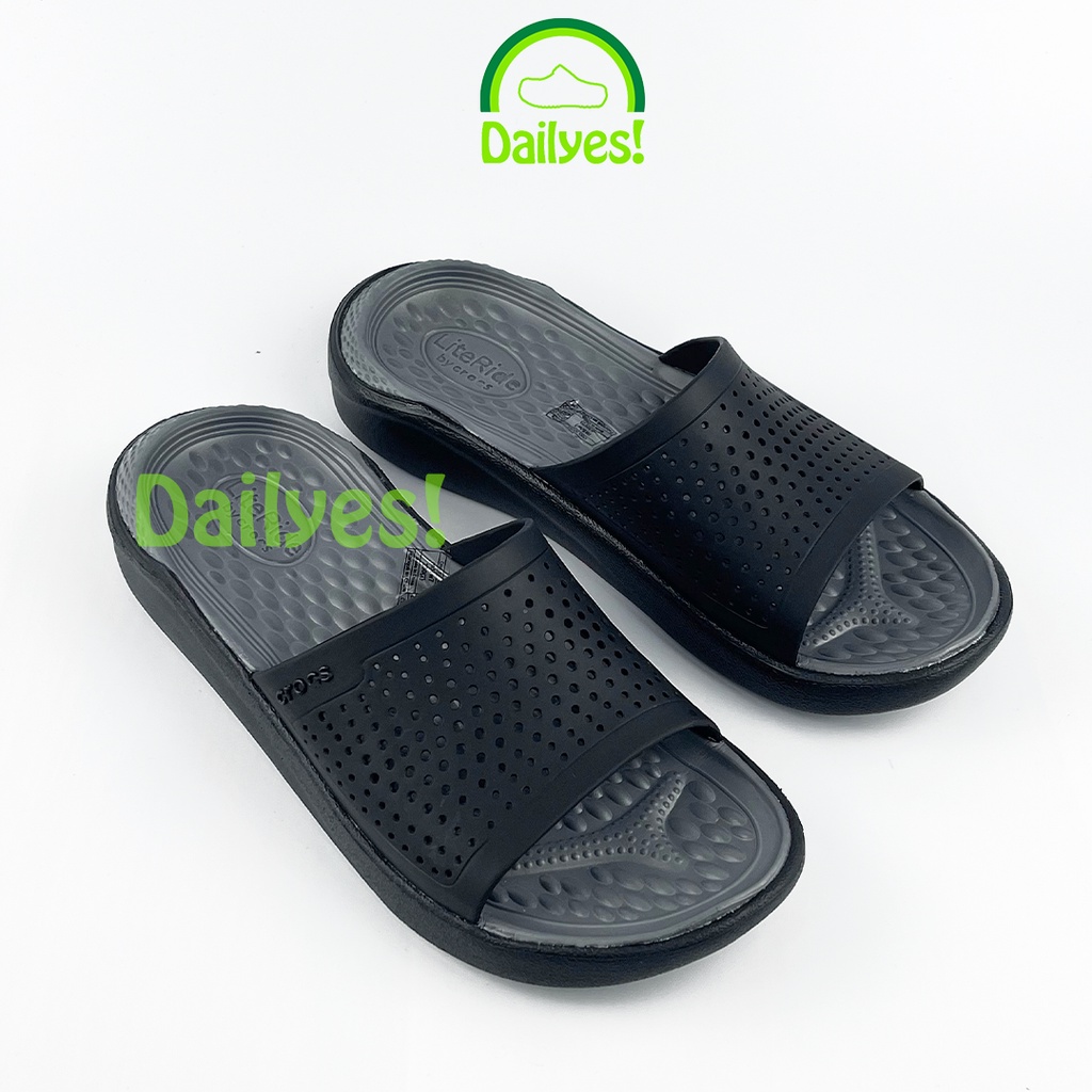 Dép Lê Cross Literide Nam Nữ Màu Đen Tuyền siêu êm, hàng xịn, full tag, hỗ trợ đổi trả - Cross Literide Dailyes