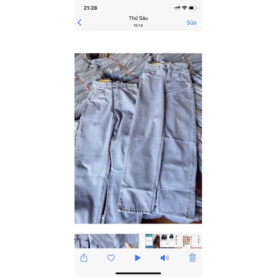 Quần Jeans Baggy  Ống Rộng Cạp Chéo Cao Nữ, Quần Bò Suông Style Hàn Quốc 2021 -Anh Ribi
