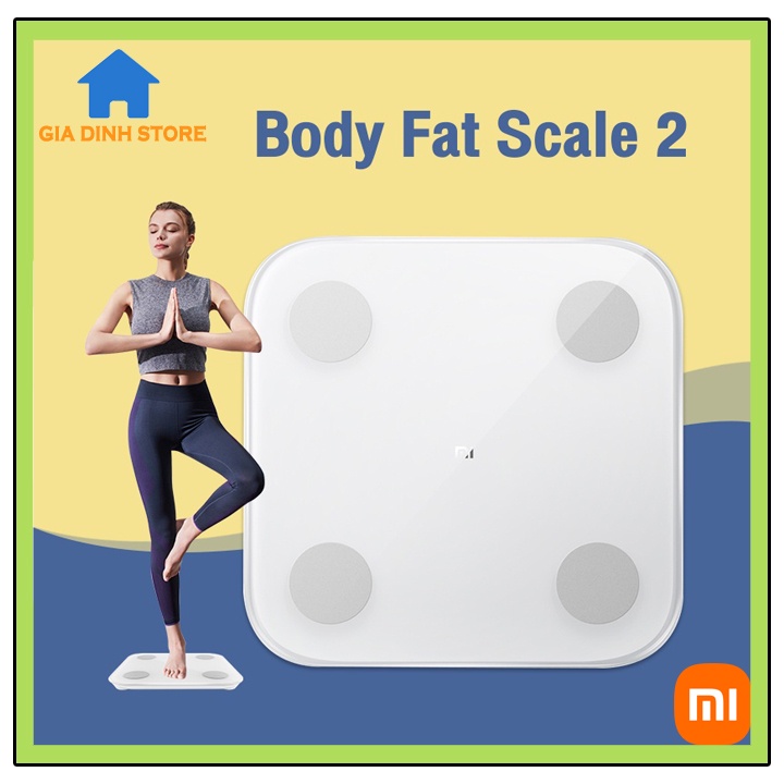 Cân điện tử sức khỏe Xiaomi Body Fat Scale 2 Universal,kết nối bluetooth, quản lý chỉ số qua điện thoại