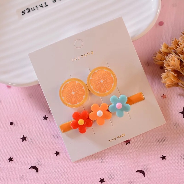 SET KẸP TÓC HOA DAISY TRÁI CÂY