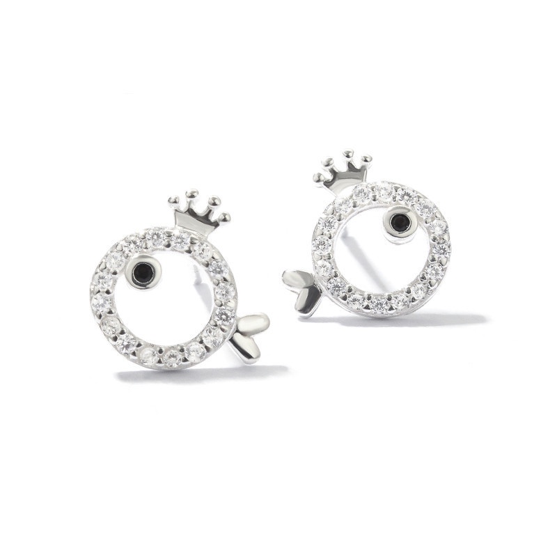 Bông tai hình con cá dễ thương phong cách hàn quốc bông tai nữ trang sức cao cấp mạ bạc tinh xảo