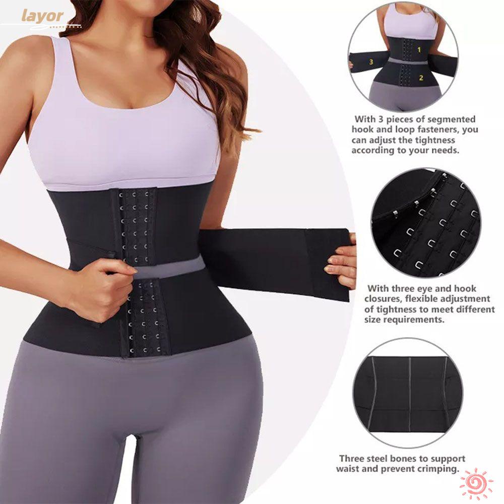 [LAY] Underwear Waist Trainer Seamless Tummy Trainer Women Bodysuit Body Shaper Tummy Control Bandage Wrap Shapewear Three Pieces of Segmented Abdomina Binder