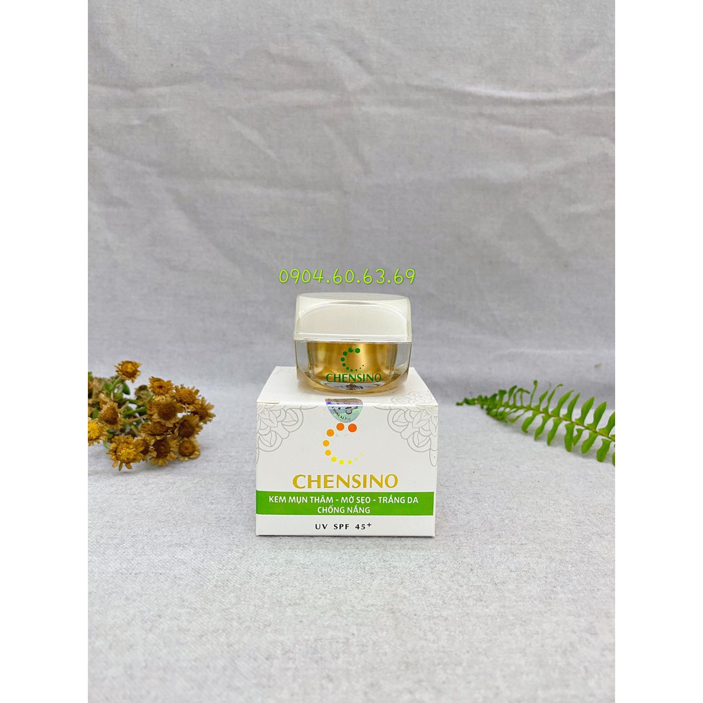 Kem CHENSINO 12g Mụn Thâm Mờ Sẹo Trắng Da Chống Nắng