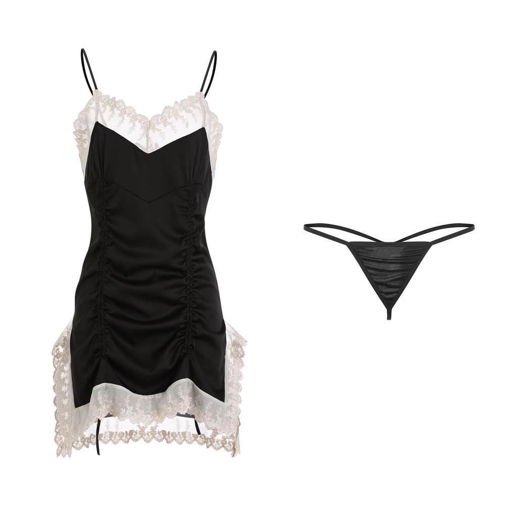 Set Đồ ngủ Ren Kèm Quần Lót Lọt Khe Quyến Rũ Dành Cho Nữ