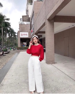 ÁO CROP NƠ LƯNG (KÈM HÌNH THẬT)