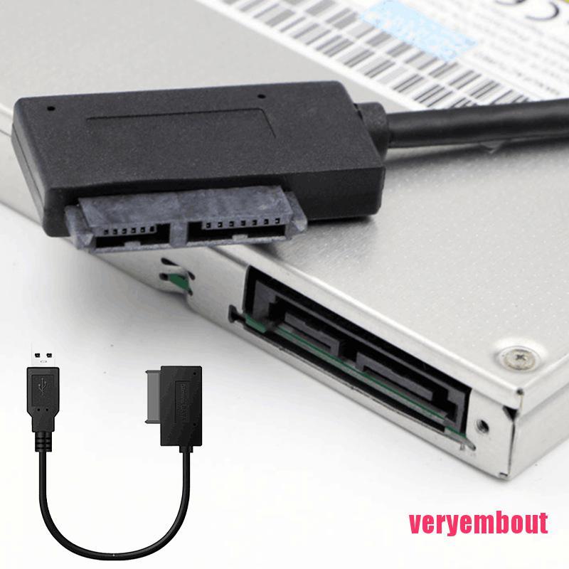 Cáp Chuyển Đổi Usb 2.0 Sang Sata 7p + 6p Cho Laptop Dvd / Cd Rom