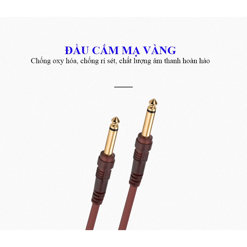 Dây tín hiệu 2 đầu 6 ly (6.5mm) JSJ 411C dài 1m - 1.5m đầu ra ổn định giảm tiếng ồn gấp đôi và khả năng chỗng nhiễu mạnh