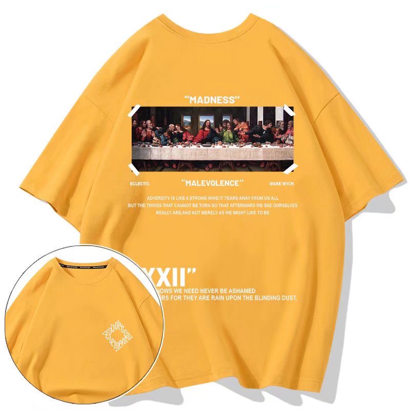 Áo Thun Tay Ngắn Cổ Tròn In Họa Tiết Hoạt Hình Thời Trang Mùa Hè Dành Cho Nam Size M-8XL