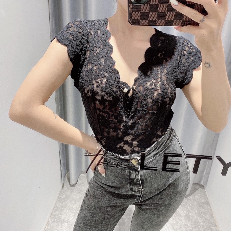 ÁO REN ĐEN SIÊU HOT