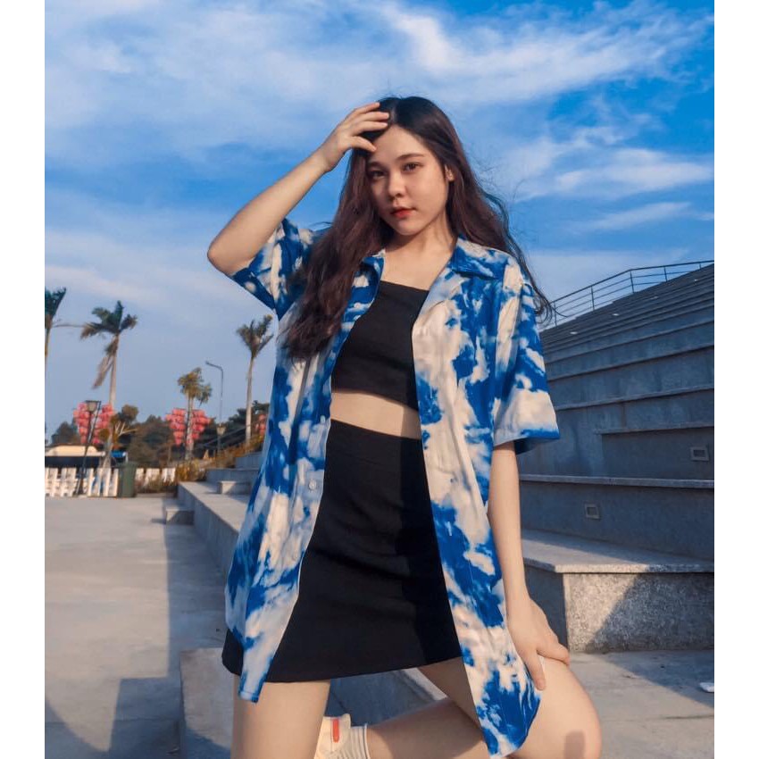 [FULLTAG CHÍNH HÃNG] Áo sơ mi tay ngắn họa tiết Vân Mây Cloud Fulltag Mende tay lỡ [ FORM UNISEX ]| CHUẨN CAO CẤP 1:1 | BigBuy360 - bigbuy360.vn