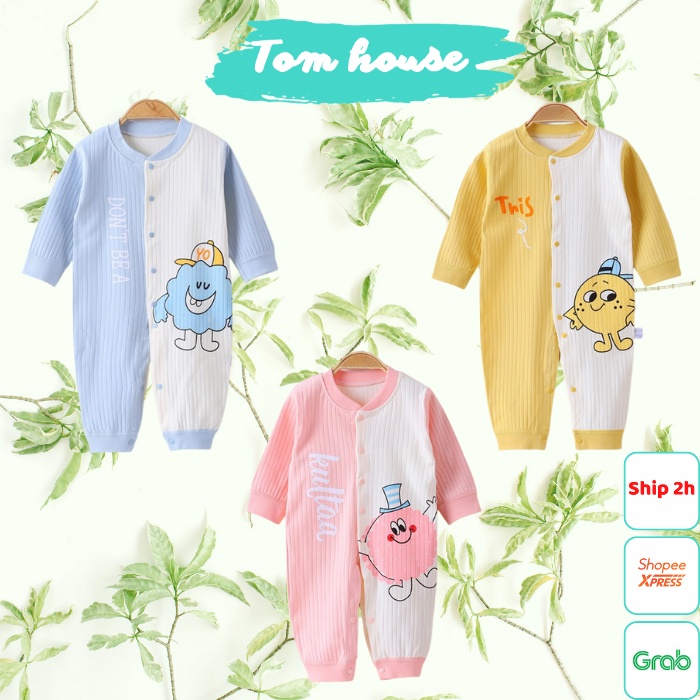 Bộ Liền Thân Dài Tay Thu Đông Hoạ Tiết Đáng Yêu Cho Bé Trai Bé Gái Sơ Sinh 𝟏𝟖𝐁𝐃𝐃