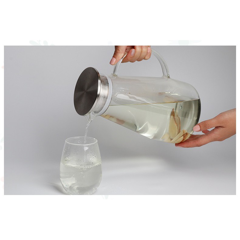 Bình Đựng Nước Đẹp Thủy Tinh Chịu Nhiệt Cao Cấp Chính Hãng Dlicsy JYW94 Dung Tích 1500ml