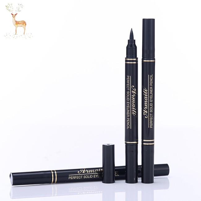 (Hàng Mới Về) Bút Kẻ Mắt Hai Đầu Chống Thấm Nước Giữ Màu Lâu Suốt 24 Giờ