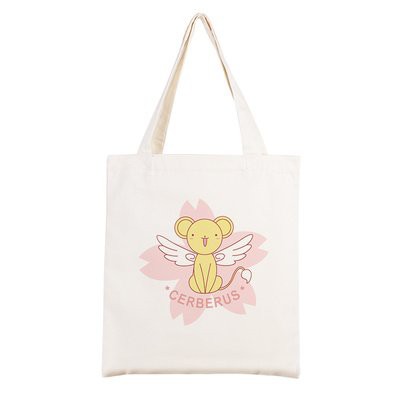 Túi tote vải trắng đeo vai in hình KERO Cardcaptor Sakura Thủ Lĩnh Thẻ Bài anime chibi phong cách cá tính