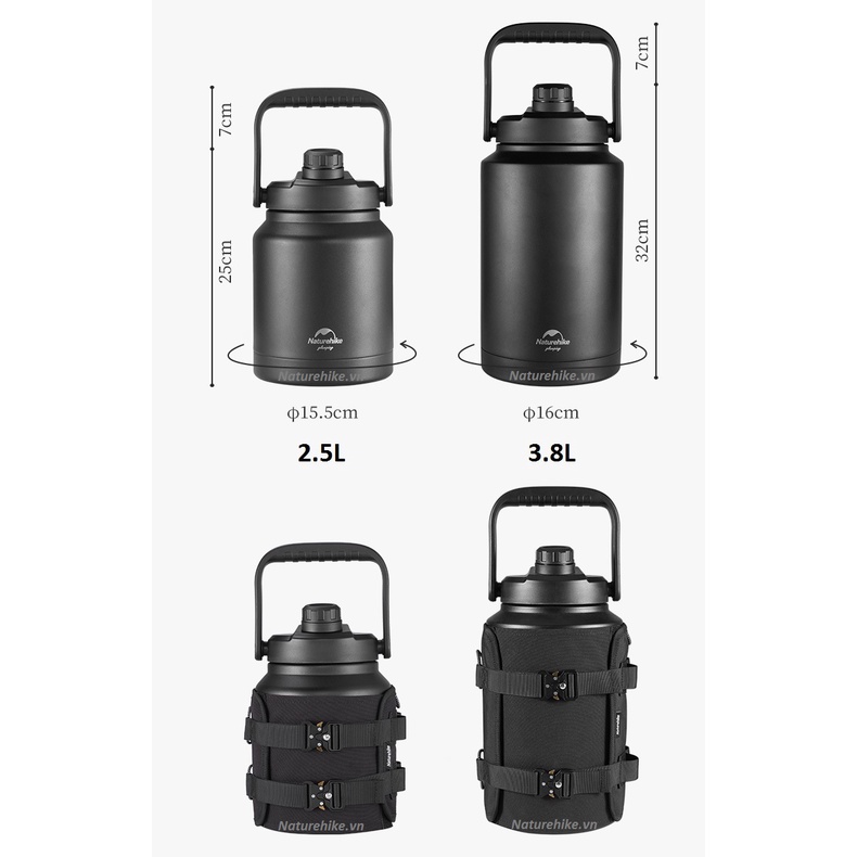 Bình giữ nhiệt NatureHike NH22SJ001 2.5-3.8L