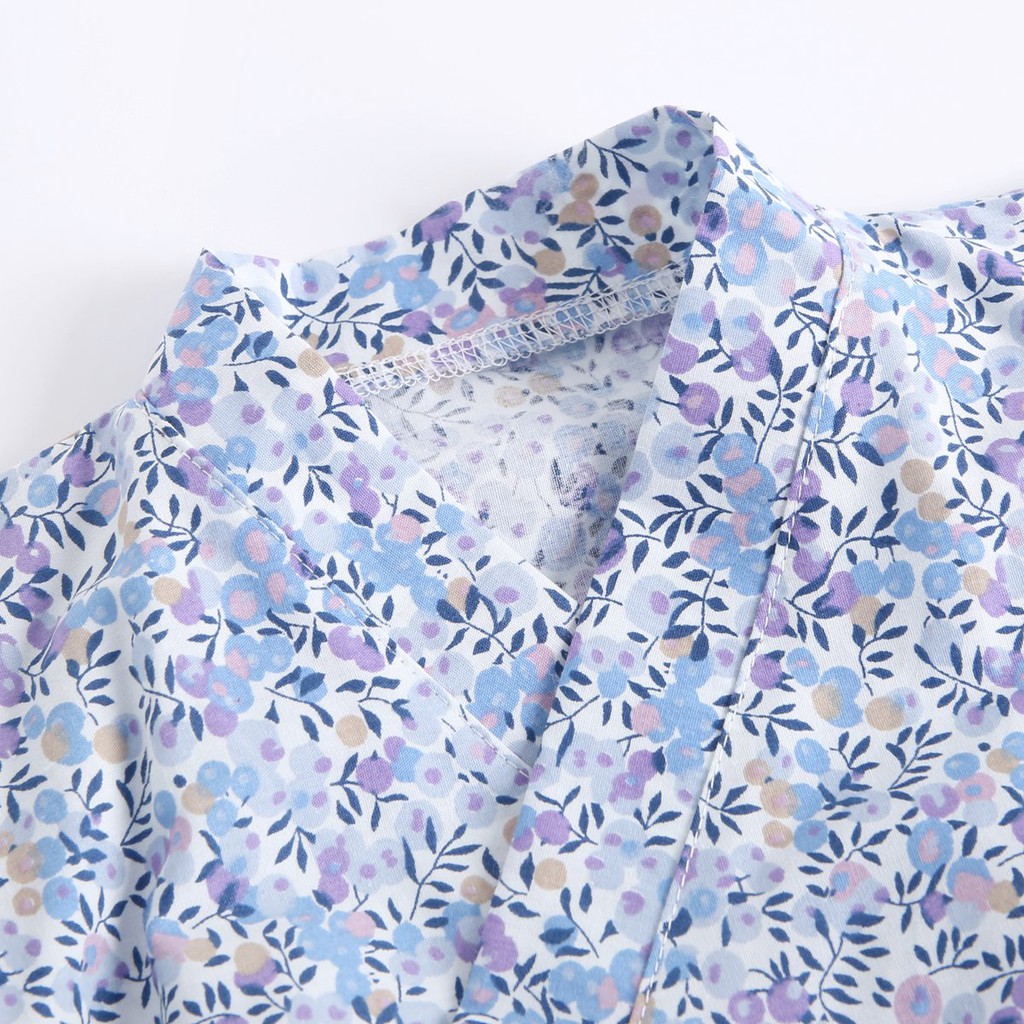 Áo Pyjama Sanlutoz Họa Tiết Bông Hoa Phong Cách Unisex Cho Bé