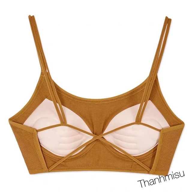Áo bra cotton đệm liền áo dây đắp chéo quyến rũ cho nữ | BigBuy360 - bigbuy360.vn