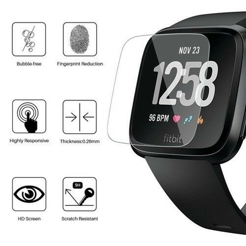 Set 3 Kính Cường Lực Bảo Vệ Màn Hình Cho Đồng Hồ Fitbit Versa 3