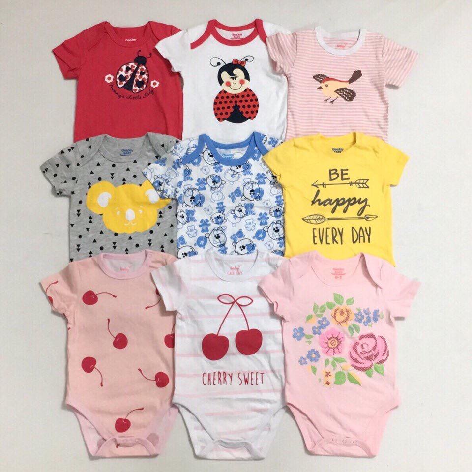 Bộ Body Chip Bé Gái, Body Liền Thân Mùa Hè Vải 100% Cotton Hàng Cao Cấp - Body Đùi Xuất Hàn Cho Bé Sơ Sinh 0 - 24M