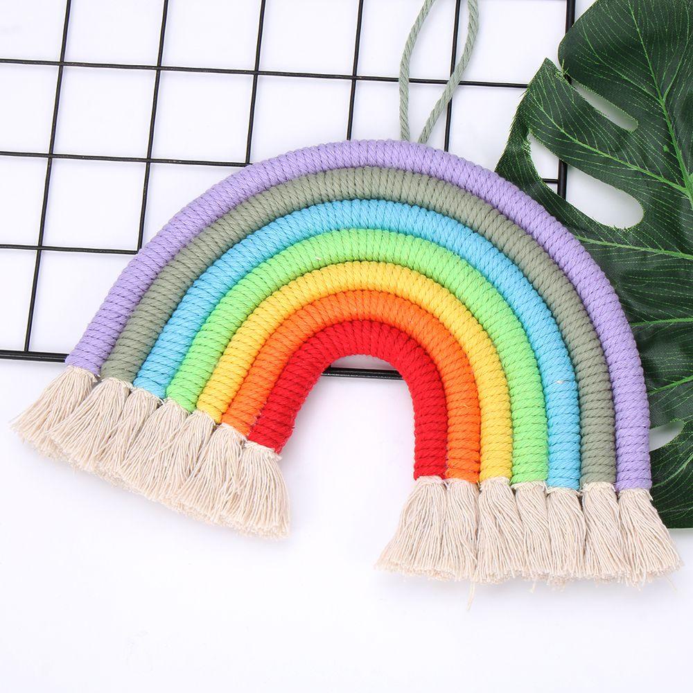 DORAW Thảm Treo Tường Trang Trí Hình Cầu Vồng Xinh Xắn