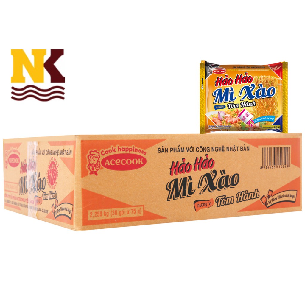 Mì hảo hảo xào tôm hành 75g x 30 gói