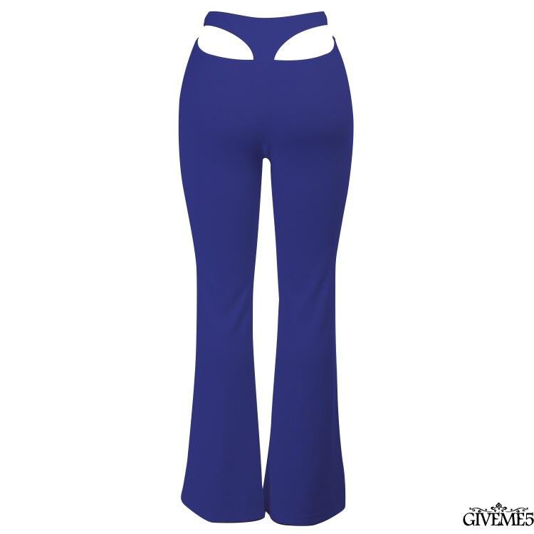 Giveme Quần Legging Thể Thao Lưng Cao Ống Rộng Màu Trơn Cho Nữ