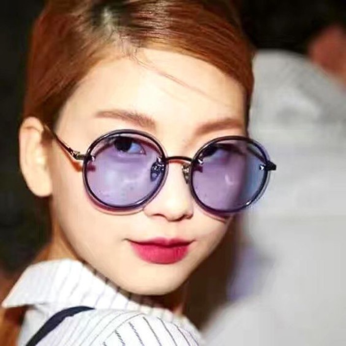 Kính gọng tròn trong suốt chống sáng và bụi đeo ban đêm cho cả nam và nữ fullbox