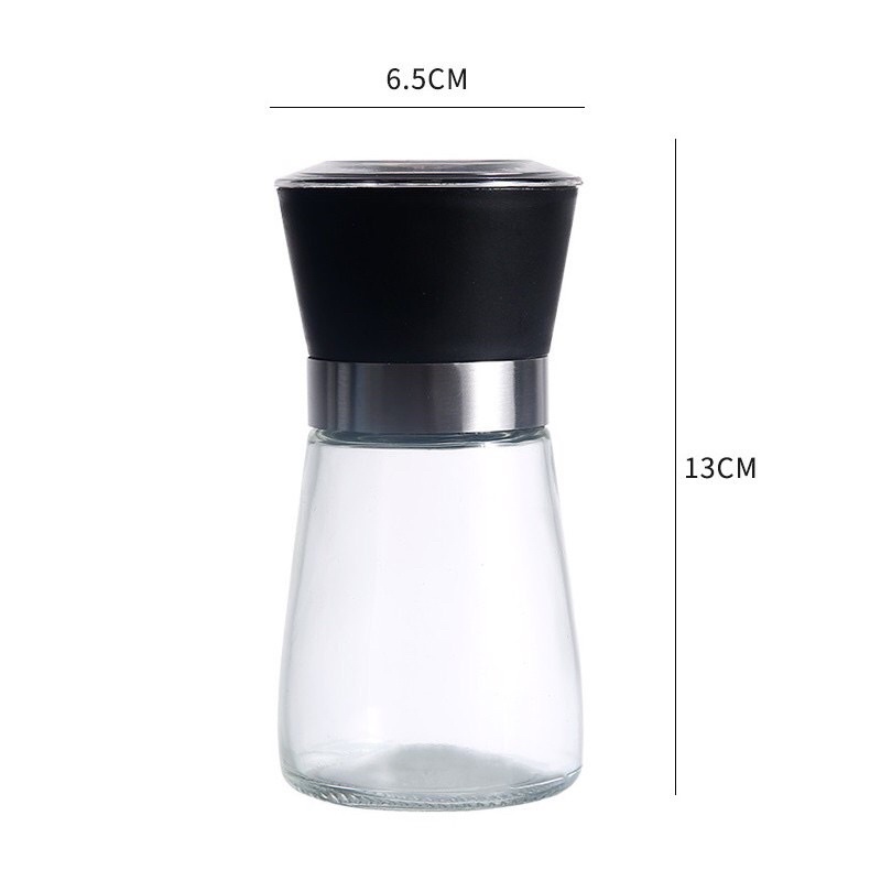 Lọ xay tiêu thuỷ tinh cầm tay tiện lợi