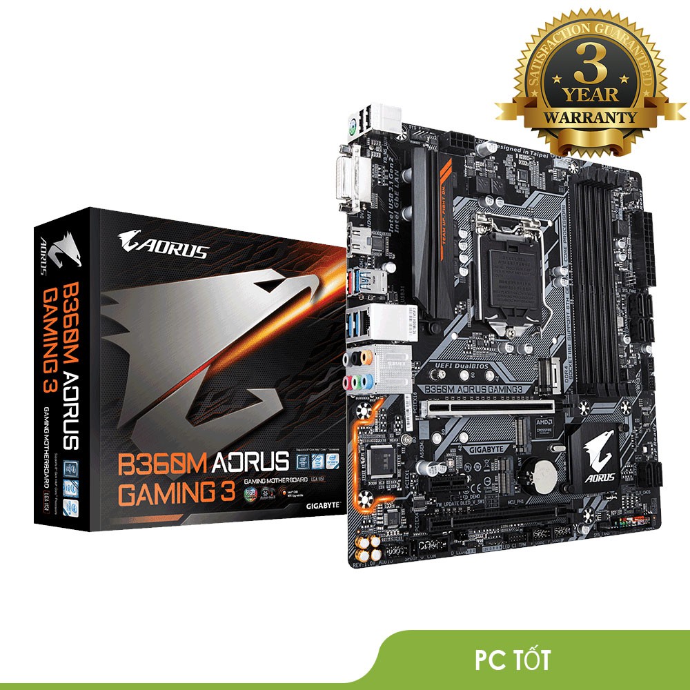 [Mã ELMS05 giảm 5% đơn 300k]Mainboard Gigabyte B360M Aorus Gaming 3-BH 36 T