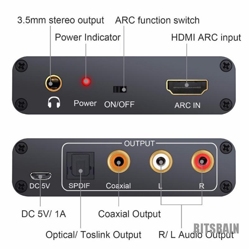 Đầu Chuyển Đổi Âm Thanh Hdmi Arc Sang Analog Spdif Coaxail Rca 3.5mm