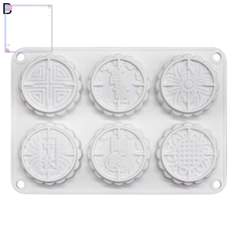 Khuôn Silicone Làm Bánh Trung Thu Hình Tròn Chống Dính Tiện Dụng Cho Nhà Bếp DIY