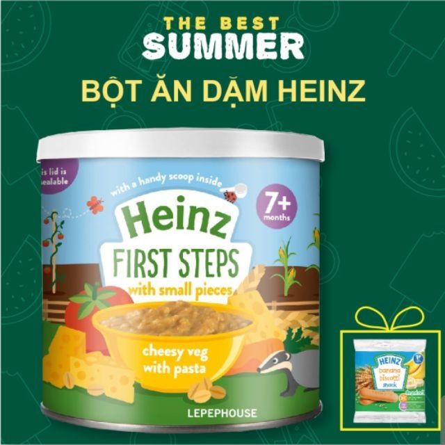 [Mua 1 tặng 1 bánh] BỘT ĂN DẶM HEINZ LON VỊ MẶN 240GR