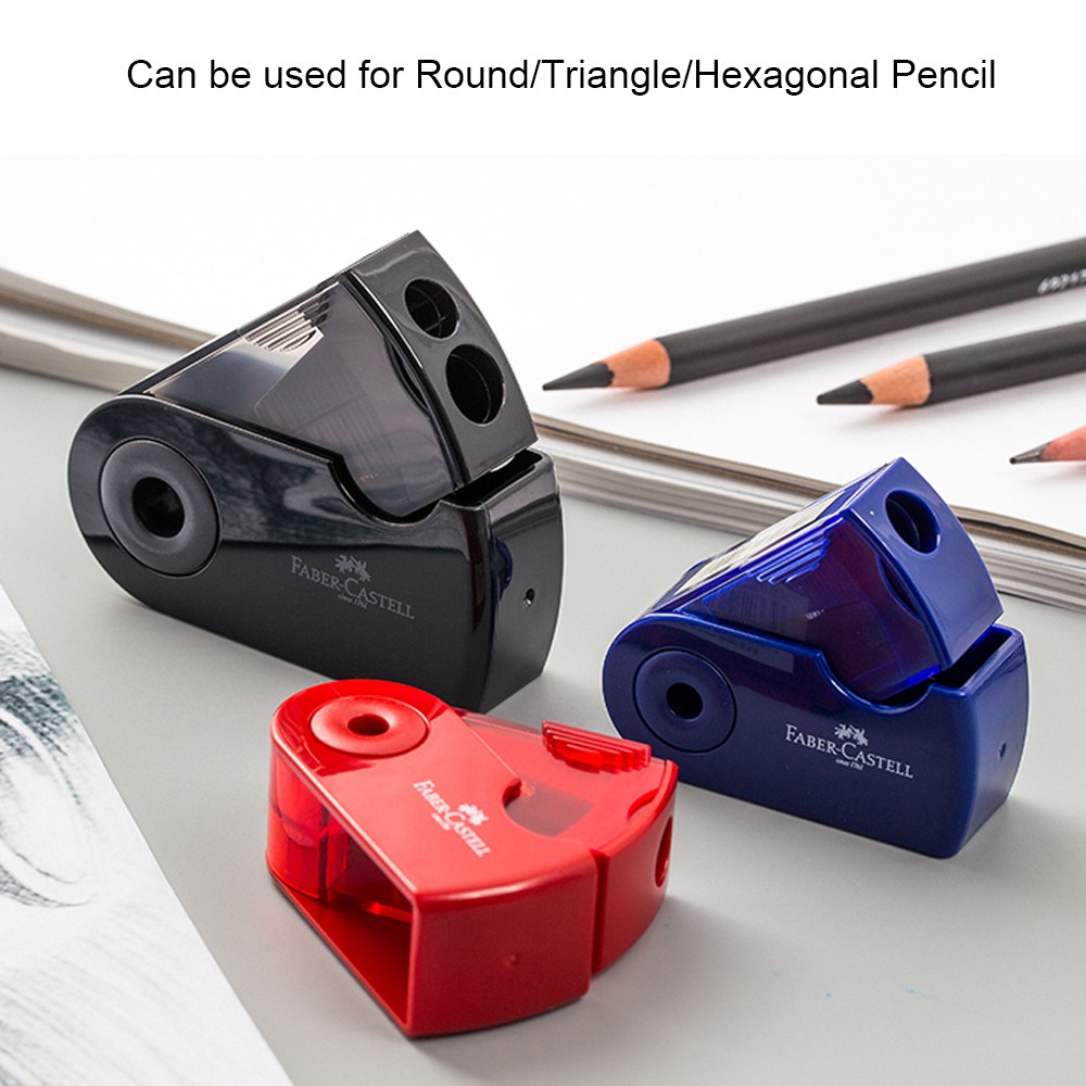 Seamiart_FABER CASTELL 1PC Push Pull Single/Double Hole Pencil Sharpener_Multifunctional School & Office stationery