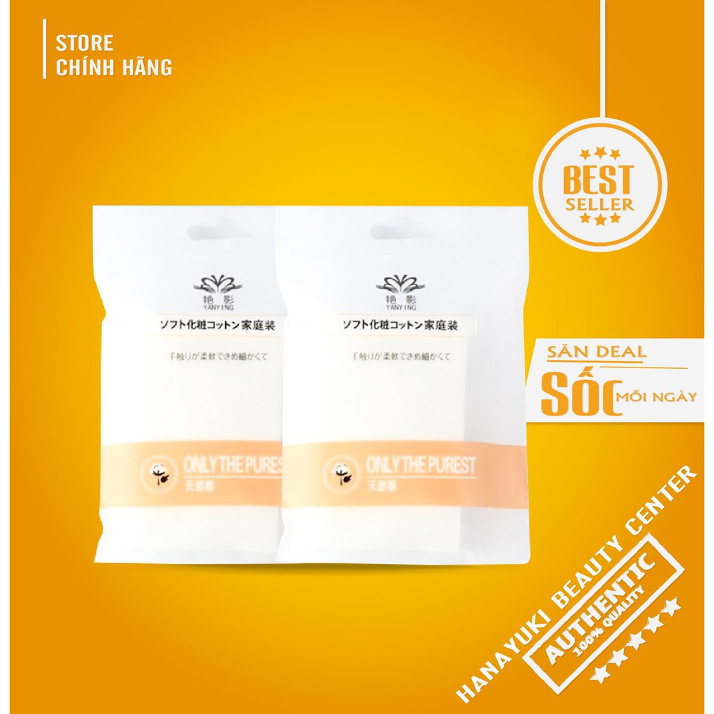 Mua 3 tặng 1-  90 miếng bông tẩy trang cotton Mixdair mềm mại, dùng được cả ướt và khô tiện lợi- Hanayuki Asia