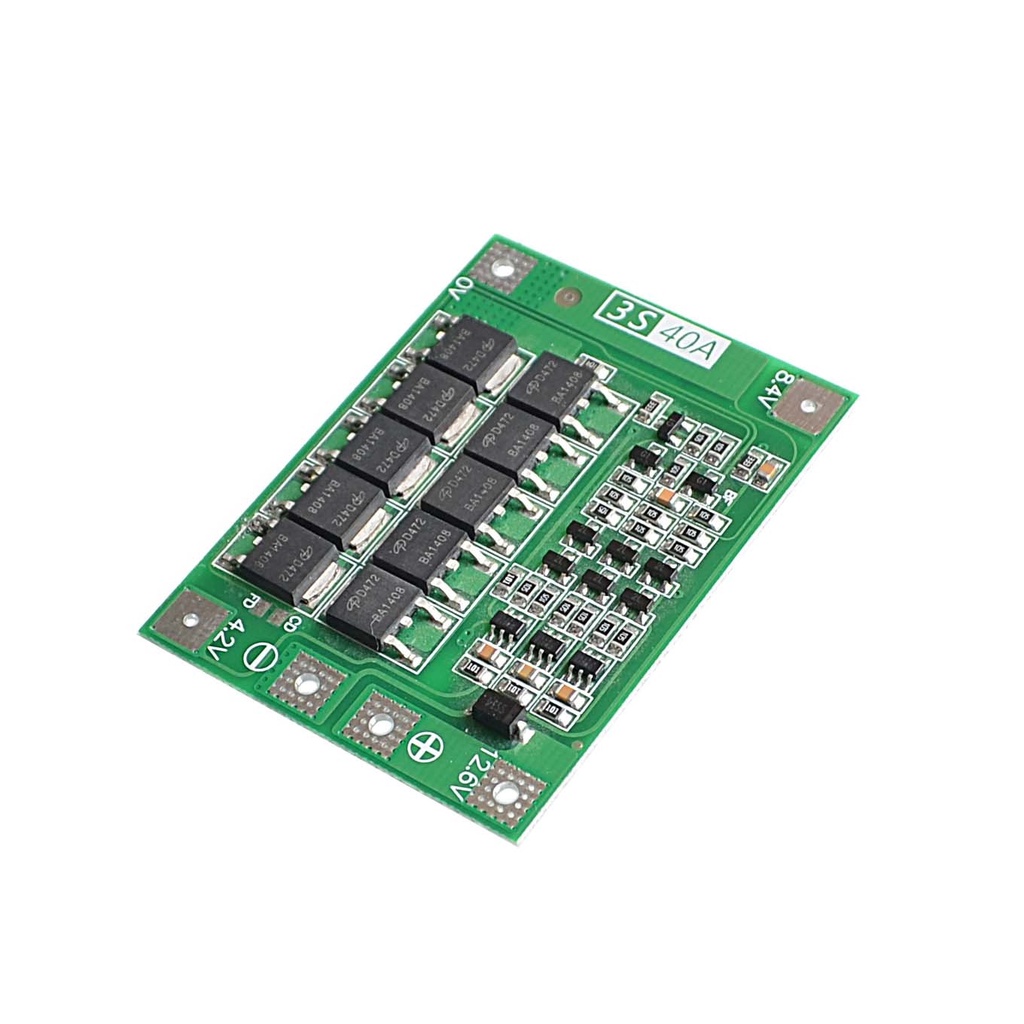 Bảng Mạch Sạc Pin Li-ion Lithium 3S 40A BMS Cho Mô-Đun Máy Khoan 11.1V 12.6V Lipo
