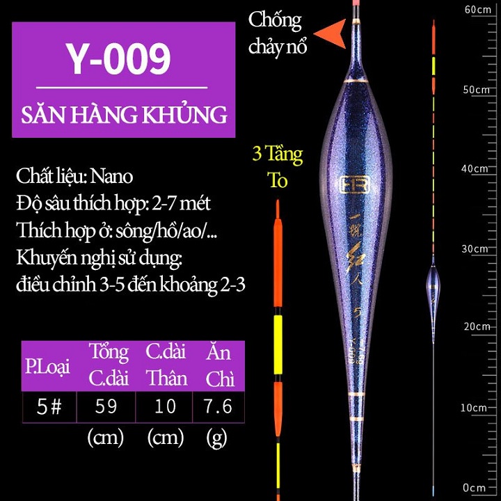 Phao Câu Đài Săn Hàng Phát Lộc Y-009 Chất Liệu Cao Cấp Tăm To Truyền Tín Hiệu Nhanh Nhạy