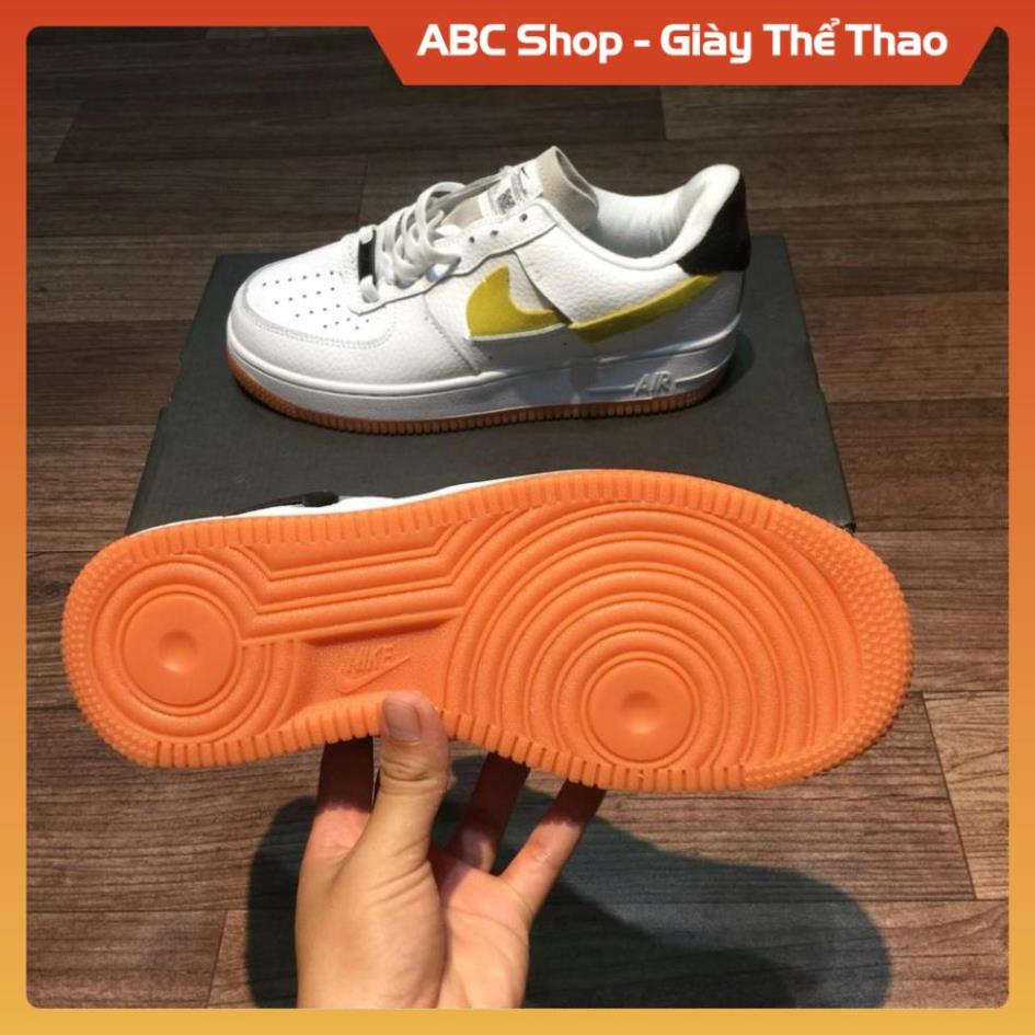 [FreeShip+ Hàng Xịn] Giày Thể Thao AF1 Gót Đen Vàng, Giày Sneaker Air one Fore vàng đen kem trắng thấp