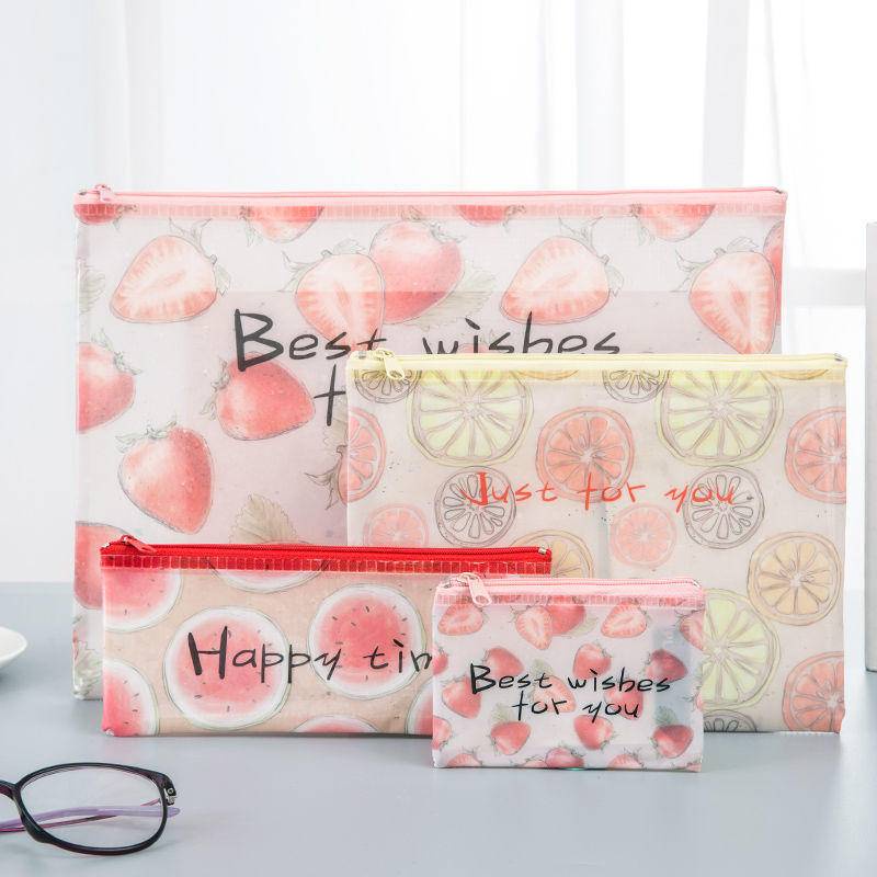 ⭐ iLado ⭐ 【mua 3 tặng 1 Mini】Túi đựng tài liệu túi đựng bút Khóa Kéo A4/A5/B6 Bìa đựng tài liệu túi zip nhỏ trong suốt Hoạt Hình túi đựng tài liệu file Hộp đựng storage dễ thương cute đồ dùng học tập học sinh Chống ẩm và chống bụi với tay cầm