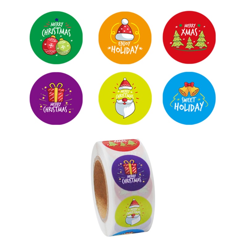 Set 500 Thẻ Giấy In Họa Tiết Giáng Sinh Trang Trí Túi Xách