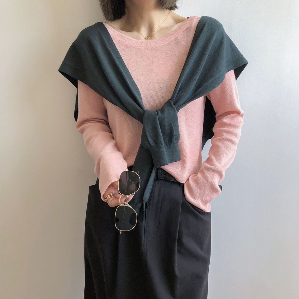 Áo Choàng Dệt Kim Thời Trang Thu Đông Hàn Quốc 2020 Dành Cho Nữ