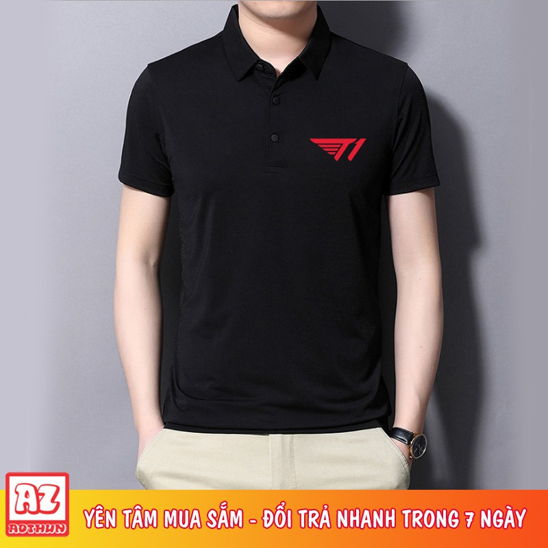 Áo Thun LMHT Liên Minh Huyền Thoại in logo T1 SKT 2020 - Màu đen tici M2724