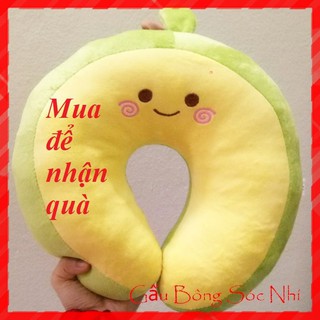 Gối Chữ U Hình Quả Bơ ⚡ FREESHIP ⚡ Gối Kê Cổ Hình Chữ U Chống Mỏi Vai Gáy