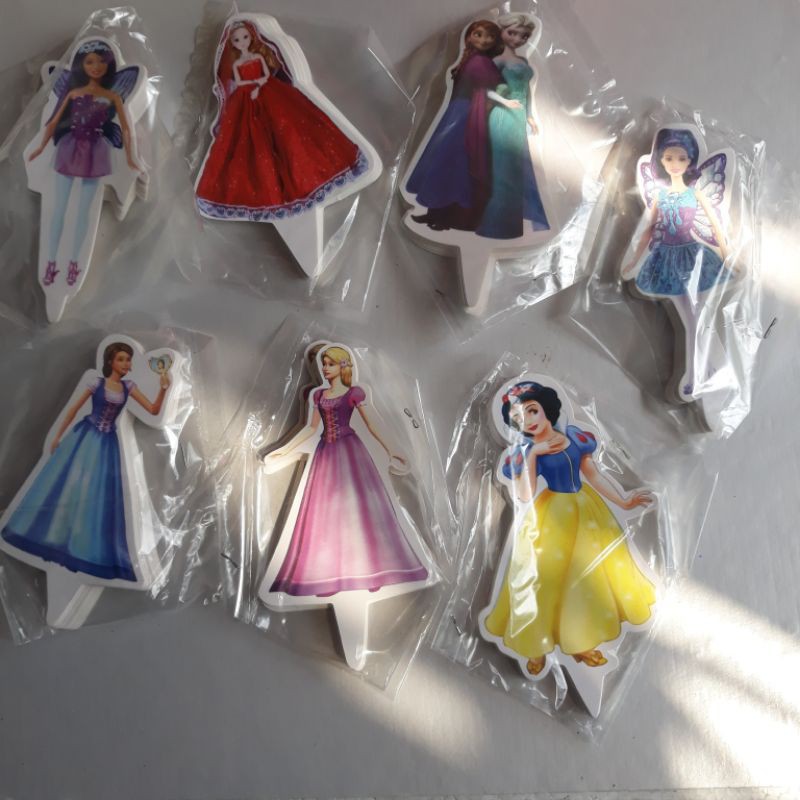 Túi 20 công chúa giấy - Thẻ cắm giấy trang trí bánh sinh nhật