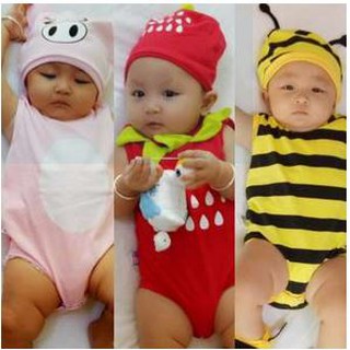 Combo 3 bộ Bodysuit hình thú ngộ nghĩnh cho bé ( khách được chọn bé trai hay gái, shop giao mẫu ngẫu nhiên)