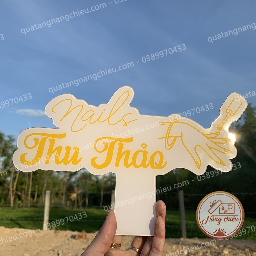 Bảng cầm tay đạo cụ chụp hình sản phẩm_ bảng tiệm nail , bảng hiệu xinh giá rẻ