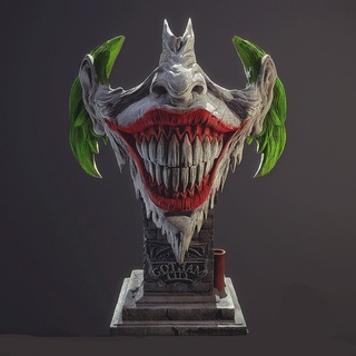 File in 3d joker face - bust