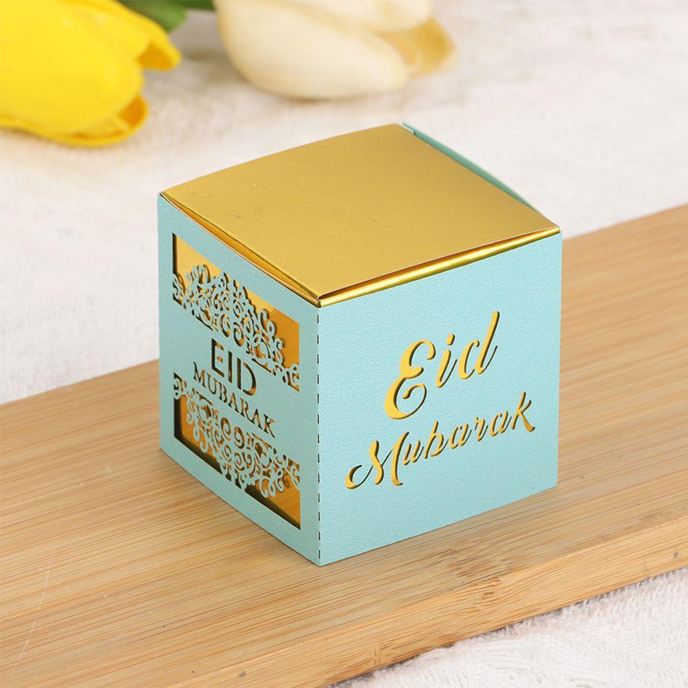 Set 5 / 10 Hộp Quà Giấy In Chữ Eid Mubarak Phong Cách Hồi Giáo Độc Đáo