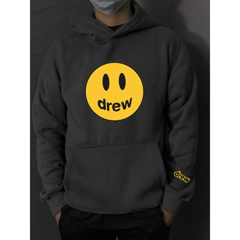 ĐU TREND Áo hoodie drew mặt cười Unisex nam nữ nỉ bông thu đông