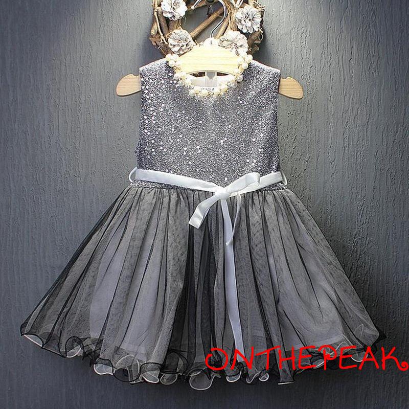 Đầm công chúa đính sequin lấp lánh dành cho bé gái 1-7 tuổi